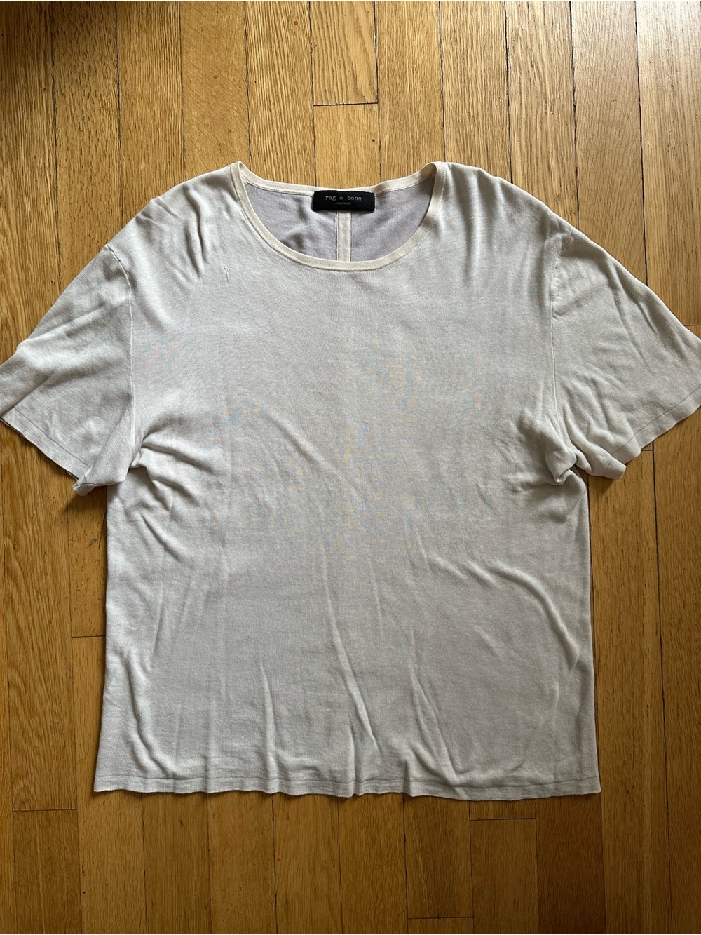 rag & bone Ivory Short-Sleeve Crewneck Tee
